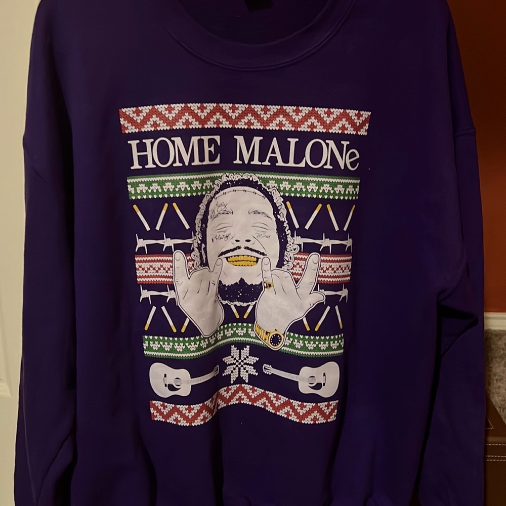 Purple home Malone Christmas sweatshirt